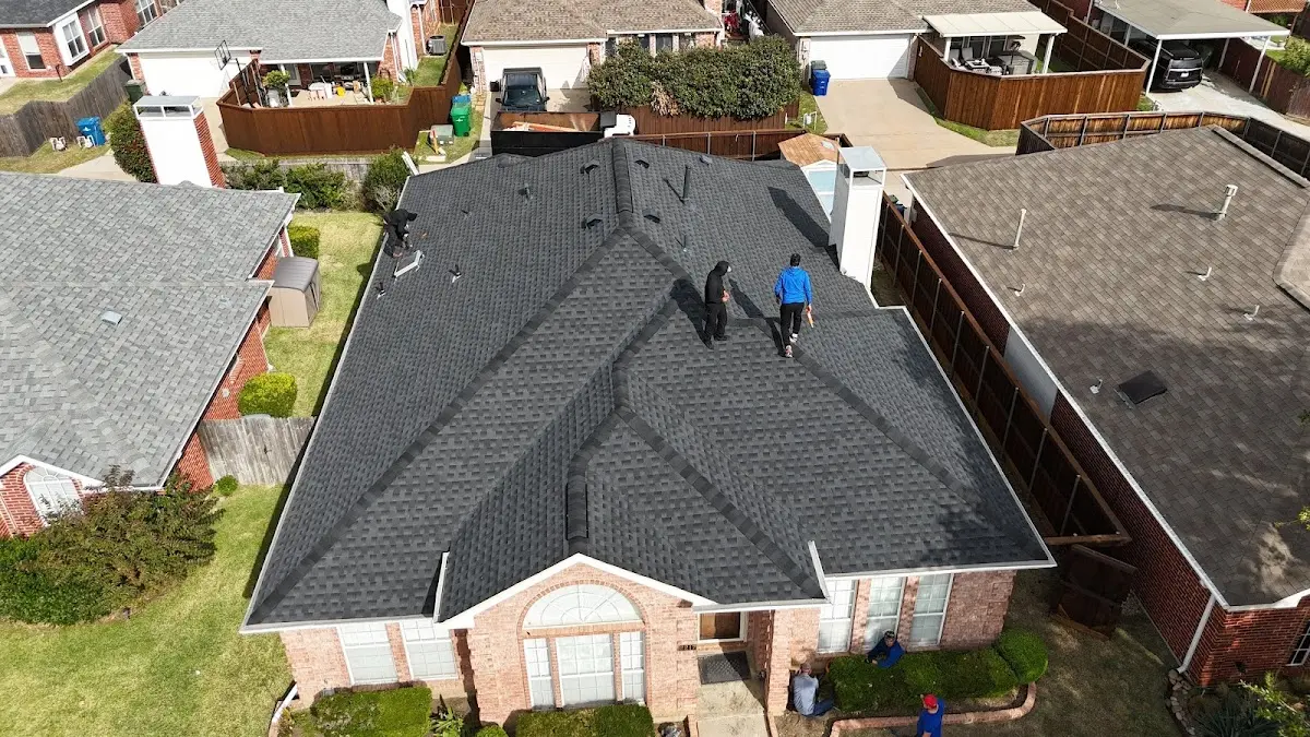 Slate & Tile Roof Repair work in progress on a Logan property